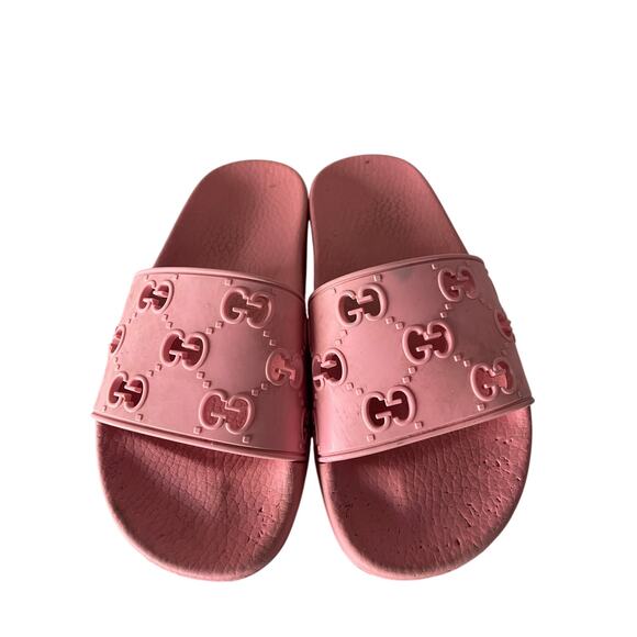 Gucci Pursuit GG Logo rubber pool slide sandals Sz:36 - Picture 3 of 7